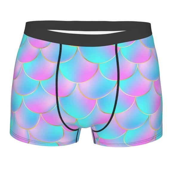 Naloa Purple Dragon Scales Print Mens Underwear - Boxers for Men, Classic Briefs for Men