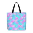 thumbnail image 1 of Naloa Purple Dragon Scales Tote Bag for Women, Foldable Tote Bag With Zipper, Large Shoulder Bag, Top Handle Handbag for Travel, Work, Shopping, 1 of 9