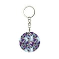 thumbnail image 1 of Naloa Purple Marble Texture Print Round Keychain Keychain Key Ring, Key Tag, Key Chain Bulk for Gift Accessories (Round), 1 of 7