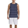 thumbnail image 1 of Naloa Purple and Blue Squares Basketball Jersey Reversible Men's Mesh Athletic Sports Shirts Training Practice S-4XLX-Large, 1 of 6