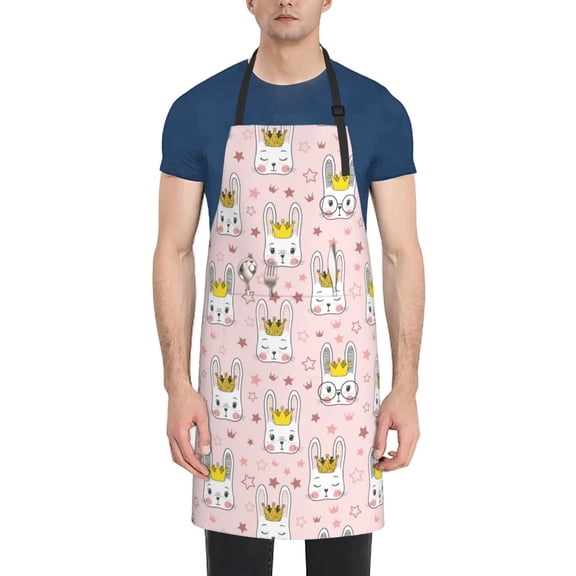Naloa Queen For Rabbit Apron Kitchen Aprons with Pockets for Women Men Chef
