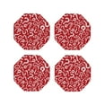 thumbnail image 1 of Naloa Question Marks1 Leather Coasters for Drinks, Durable Drink Coasters 4 Set for Tabletop Protection, Luxurious Home Décor and Housewarming Gift ( {designName})Octagon, 1 of 6