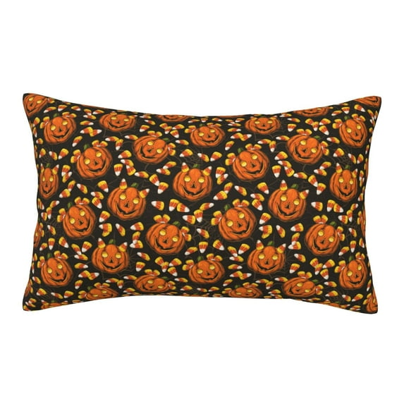 Naloa Quirky Corn Pumpkin Pillowcase, Throw Pillowcase, Wrinkle-Free, Stain-Resistant with Hidden Zipper for Bedroom Sofa-16"x24"