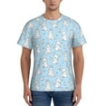 thumbnail image 1 of Naloa Rabbit And Bird Men's T-Shirt Sport T-shirt Men's Basic Tee Casual Men's Shirt, Round Neck, Short Sleeves - X-Large, 1 of 5