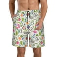thumbnail image 1 of Naloa Rabbit And Butterfly Men's Beach Shorts, Surfing shorts, Swim trunks, Quick Dry Swim Trunks for Surfing Beach Fun - Large, 1 of 9