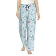 thumbnail image 1 of Naloa Rabbit And Butterfly Print Women’s Ultra-Soft Comfy Pajama Lounge Pants with Pockets & Drawstring, 1 of 8