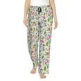 thumbnail image 1 of Naloa Rabbit And Butterfly Print Women’s Ultra-Soft Comfy Pajama Lounge Pants with Pockets & Drawstring, 1 of 8