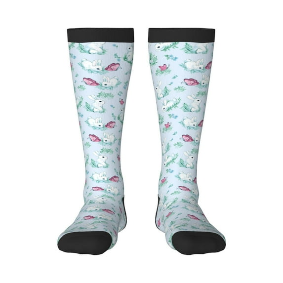 Naloa Rabbit And Butterfly Thigh High Socks Extra Long Stretchy Sock Women Over Knee High Opaque Stocking Daily Wear