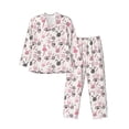 thumbnail image 1 of Naloa Rabbit And Carrot Men’s Pajamas Set - Long Sleeve Button Down Sleep Shirt and Pajama Bottoms Sleepwear Set-Medium, 1 of 7