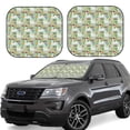 thumbnail image 1 of Naloa Rabbit And Carrot Print 2-Piece Windshield Sunshade,Foldable Car Front Window Sun Shades,for Most Sedans SUV Truck-Small, 1 of 6