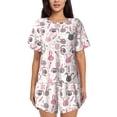 thumbnail image 1 of Naloa Rabbit And Carrot Women's Short-Sleeved Pajama Set, Loungewear, Summer pajamas, Breathable Cozy - 4X-Large, 1 of 9