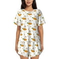 thumbnail image 1 of Naloa Rabbit And Carrot Women's Short-Sleeved Pajama Set, Loungewear, Summer pajamas, Breathable Cozy - X-Large, 1 of 9