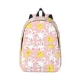 thumbnail image 1 of Naloa Rabbit And Chick Canvas Backpack for Men Women Rucksack Casual Travel Daypack College Tote Satchel Bookbag for Teens-Small, 1 of 7