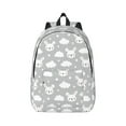 thumbnail image 1 of Naloa Rabbit And Cloud Canvas Backpack for Men Women Rucksack Casual Travel Daypack College Tote Satchel Bookbag for Teens-Small, 1 of 7