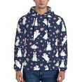 thumbnail image 1 of Naloa Rabbit And Flower Men's Casual Hooded Collar Drawstring Hoodies Pullover Sweatshirts Casual Long Sleeve Shirts-Small, 1 of 7