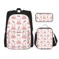 thumbnail image 1 of Naloa Rabbit Is And Carrots Print Large Capacity Backpack Lunch Bag Pencil Case Combination 3 Piece Set for Student, 1 of 8