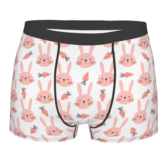 Naloa Rabbit Is And Carrots Print Mens Underwear - Boxers for Men, Classic Briefs for Men