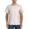 thumbnail image 1 of Naloa Rabbit Men's T-Shirt Sport T-shirt Men's Basic Tee Casual Men's Shirt, Round Neck, Short Sleeves - Medium, 1 of 5