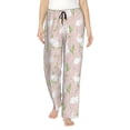 thumbnail image 1 of Naloa Rabbit Print Women’s Ultra-Soft Comfy Pajama Lounge Pants with Pockets & Drawstring, 1 of 8