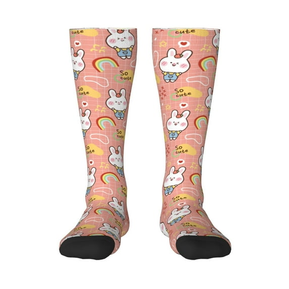 Naloa Rabbit So Cute Thigh High Socks Extra Long Stretchy Sock Women Over Knee High Opaque Stocking Daily Wear