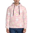 thumbnail image 1 of Naloa Rabbit Sunflower Men's Casual Hooded Collar Drawstring Hoodies Pullover Sweatshirts Casual Long Sleeve Shirts-3X-Large, 1 of 7
