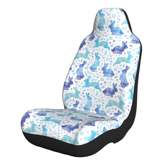 Naloa Rabbit2 Car Seat Covers 2PCs Front Car Seat Covers Universal fit for Most Cars SUVs and Trucks - 1