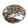 thumbnail image 1 of Naloa Rabbits on Floral Round Bar Stool Cushion Cover 12-14 inch, Fits Kitchen, Office, Restaurant Chairs - 13 inch, 1 of 7