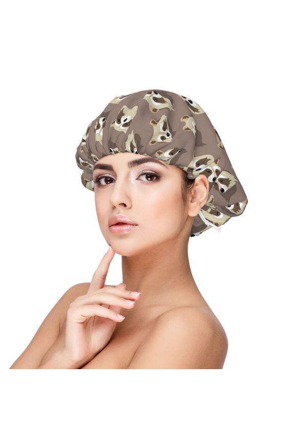 Raccoon Adjustable Hair Bonnet for Sleeping, Hair Wrap Sleep Cap Turban for Women Men, Curly Straight Hair Long Large Braid Unisex