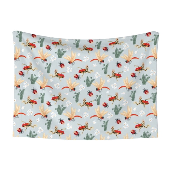 Naloa Ragonfly And Ladybug Dog Blanket, 3 Sizes Cat Blanket for Indoor Cats Large Medium Small Dog Gifts-Small