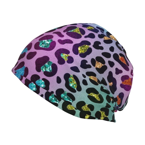 Naloa Rainbow Animal Skin Beanie for Men Women Knitted Unisex Winter Hat Beanies Cap Knit Cuffed Beanies Hats