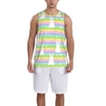 thumbnail image 1 of Naloa Rainbow Rabbit Basketball Jersey Reversible Men's Mesh Athletic Sports Shirts Training Practice S-4XL3X-Large, 1 of 6