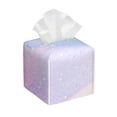thumbnail image 1 of Naloa Rainbow Tissue Box CoverLeather Tissue Holder Square Facial Tissue Case Facial Paper Organizer Dispenser for Bathroom, Vanity Countertop, Tabletop, Car, 1 of 8