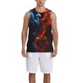 thumbnail image 1 of Naloa Red And Blue Fire Bird Basketball Jersey Reversible Men's Mesh Athletic Sports Shirts Training Practice S-4XLSmall, 1 of 6