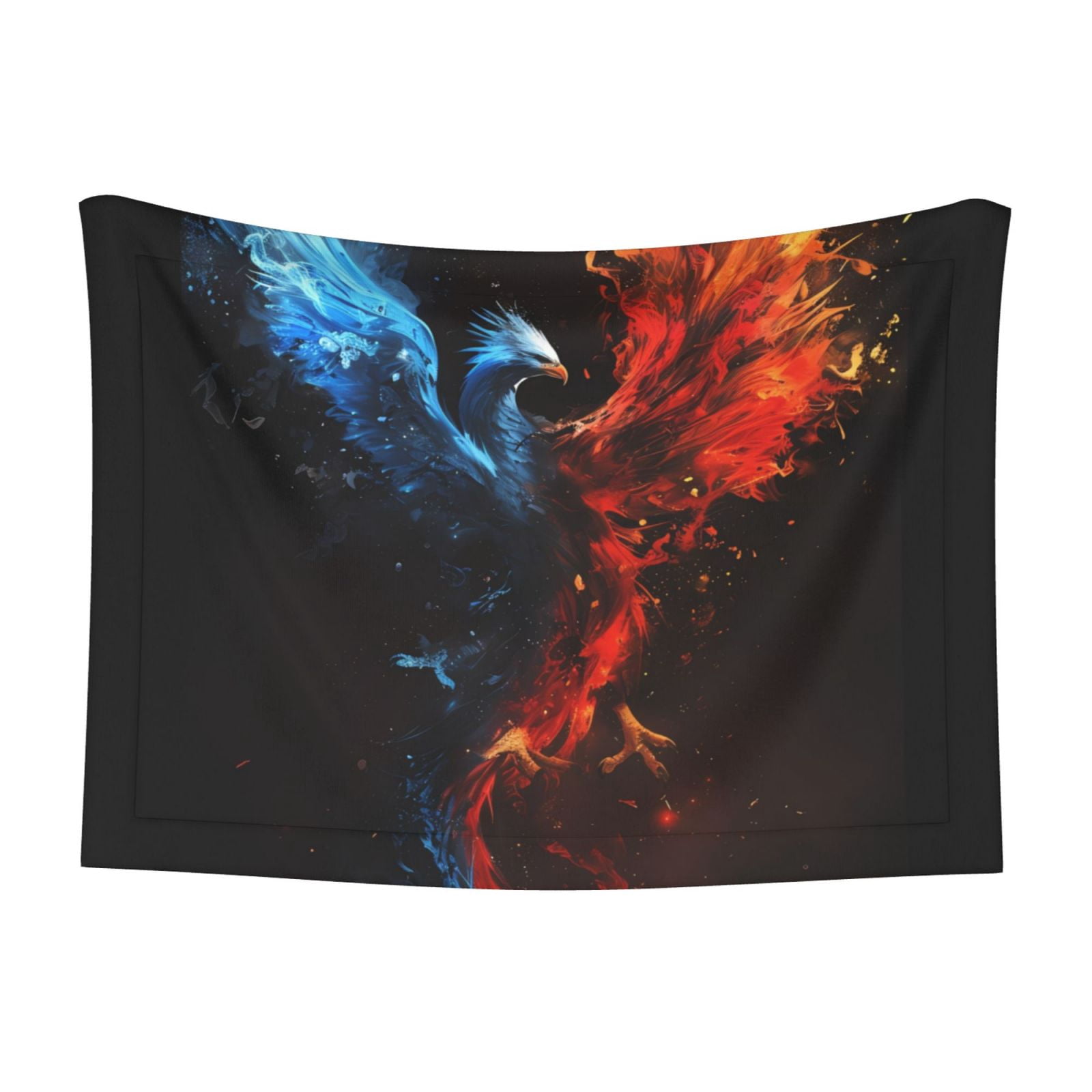 Naloa Red And Blue Fire Bird Dog Blanket, 3 Sizes Cat Blanket for Indoor Cats Large Medium Small Dog Gifts-Medium