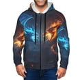 thumbnail image 1 of Naloa Red And Blue Fire Dragon C Men’s Hoodies, Zip up Hoodie, Sweatshirts,Hoodies for Men Sizes S-3XL-Large, 1 of 5