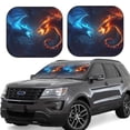 thumbnail image 1 of Naloa Red And Blue Fire Dragon C Print 2-Piece Windshield Sunshade,Foldable Car Front Window Sun Shades,for Most Sedans SUV Truck-Large, 1 of 6