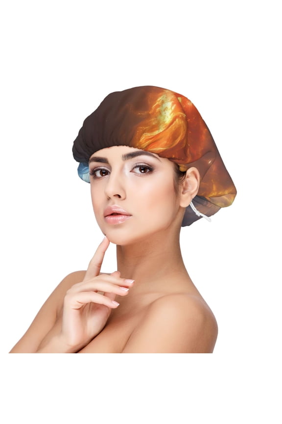 Red And Blue Fire Dragon D Adjustable Hair Bonnet for Sleeping, Hair Wrap Sleep Cap Turban for Women Men, Curly Straight Hair Long Large Braid Unisex