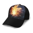 thumbnail image 1 of Naloa Red And White Flame Fox Adult adjustable Print Baseball Hat, Patchwork curved brim baseball capfor Men and Women, One Size, 1 of 5