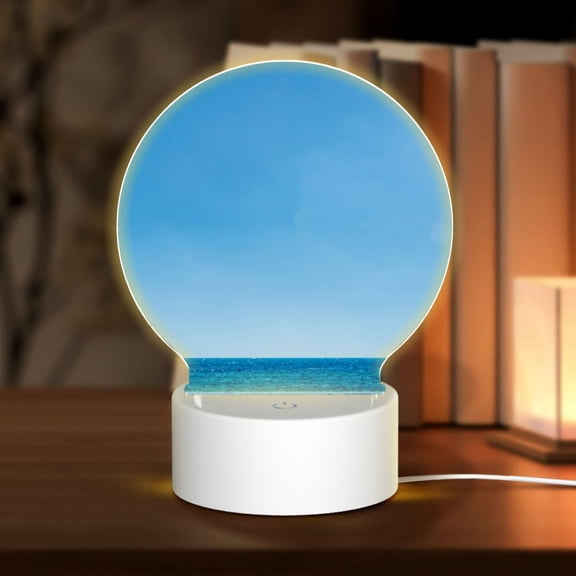 Naloa Red And White Lighthouse Acrylic LED Night Light Custom LED Lights Personalized Nightlight Customized Gifts for Family Couples Friends