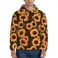 thumbnail image 1 of Naloa Red Black Plaid Sunflower Men's Casual Hooded Collar Drawstring Hoodies Pullover Sweatshirts Casual Long Sleeve Shirts-Medium, 1 of 7