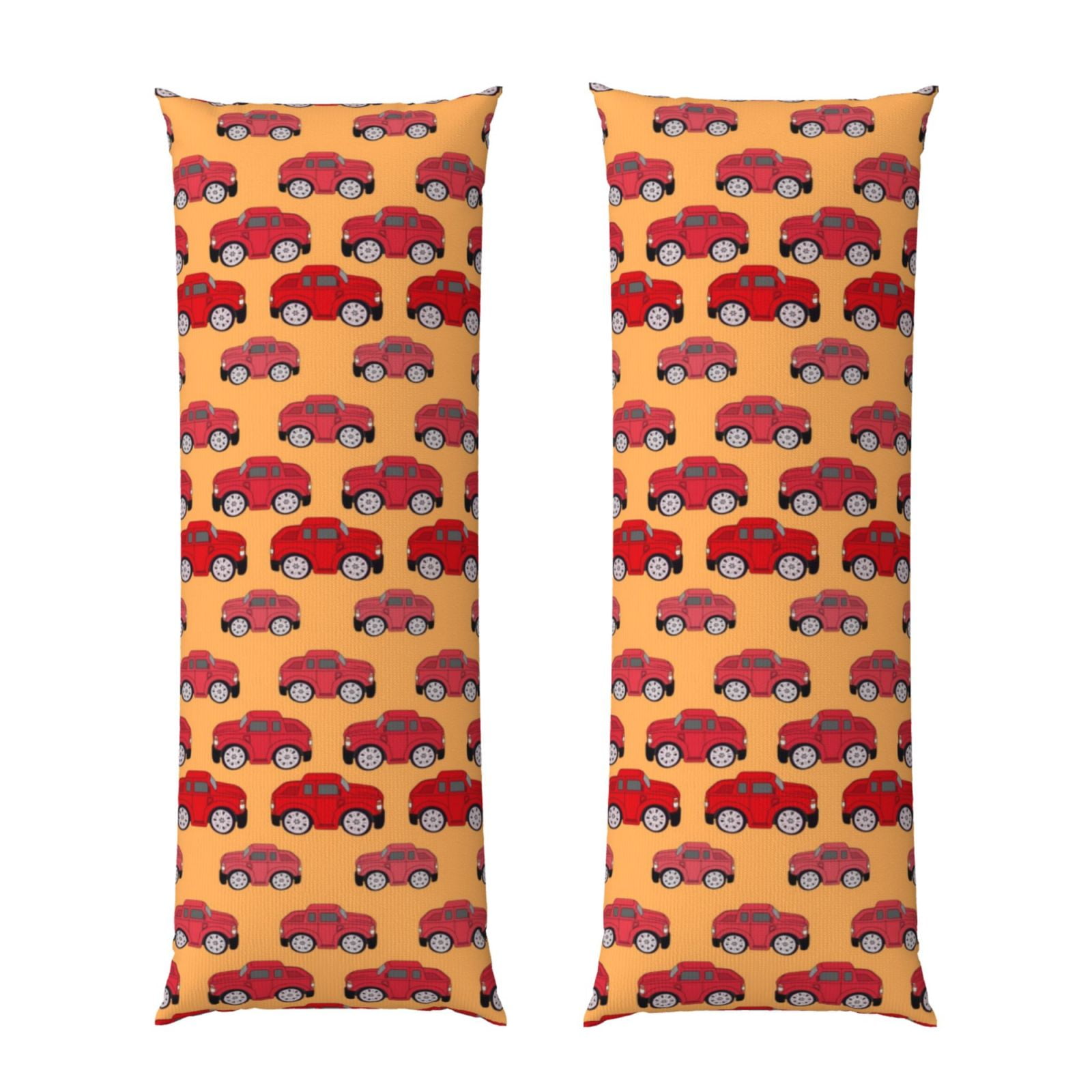 Naloa Red Cars Super Soft 20x60 Body Pillow Case,Long Side Hidden Zipper（PILLOWS ARE NOT INCLUDED）