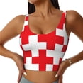 thumbnail image 1 of Naloa Red Cross 1 Sports Bras for Women,Sports Bras for Women High Support with Removable Pads-XX-Large, 1 of 8