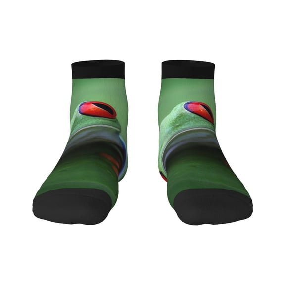 Naloa Red-Eyed Tree Frog-1 Ankle Socks for Women Non Slip Socks No Show Socks Classic Low Cut Casual Socks Casual Socks