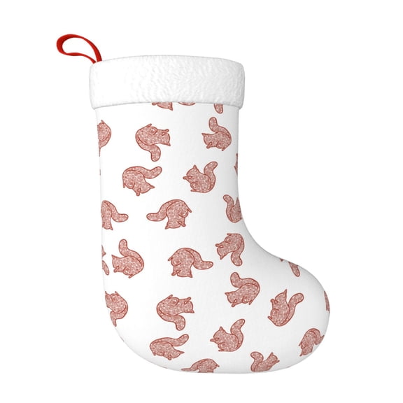Naloa Red Fox Christmas Stockings Decorations, Xmas Ornaments, DIY Personalized Farmhouse Decor for Home Family Party Tree