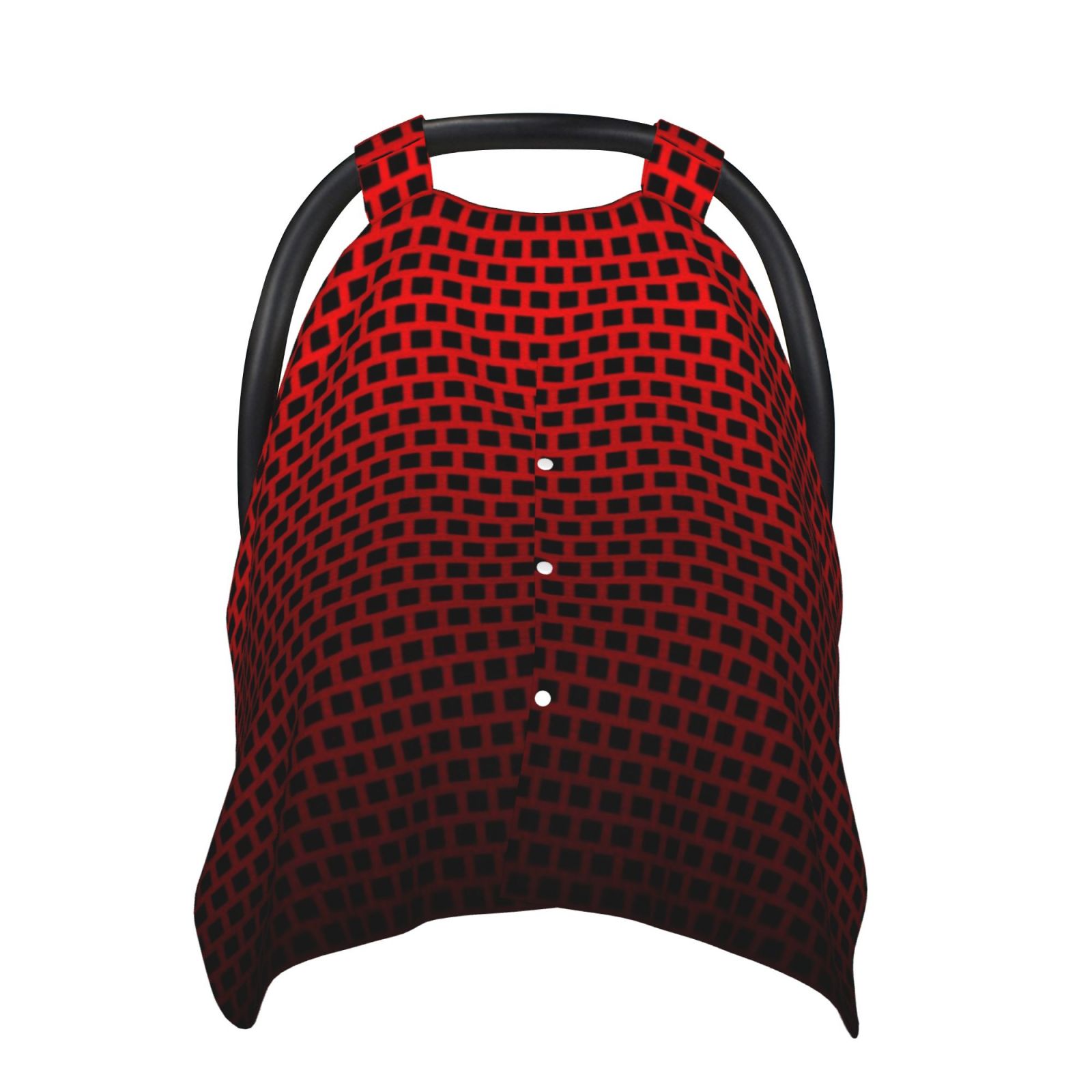 Naloa Red Geometric Baby Car Seat Cover, Breathable Baby Carrier Cover, Multiuse Baby Carrier Cover & Nursing Breastfeeding Cover