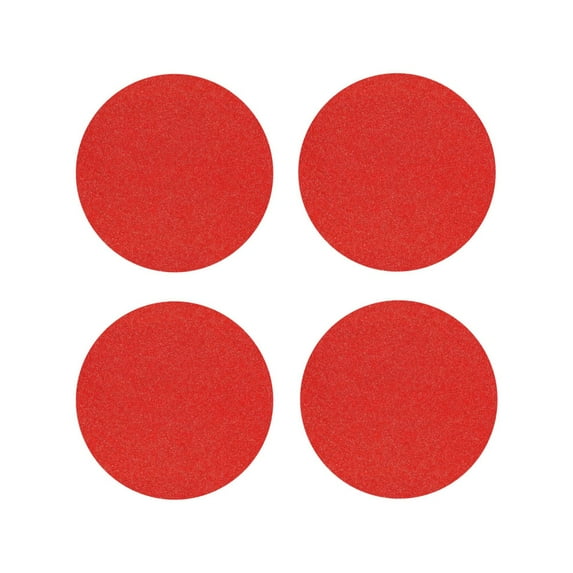 Naloa Red Glitter Leather Coasters for Drinks, Durable Drink Coasters 4 Set for Tabletop Protection, Luxurious Home Décor and Housewarming Gift ( {designName})Round Shape