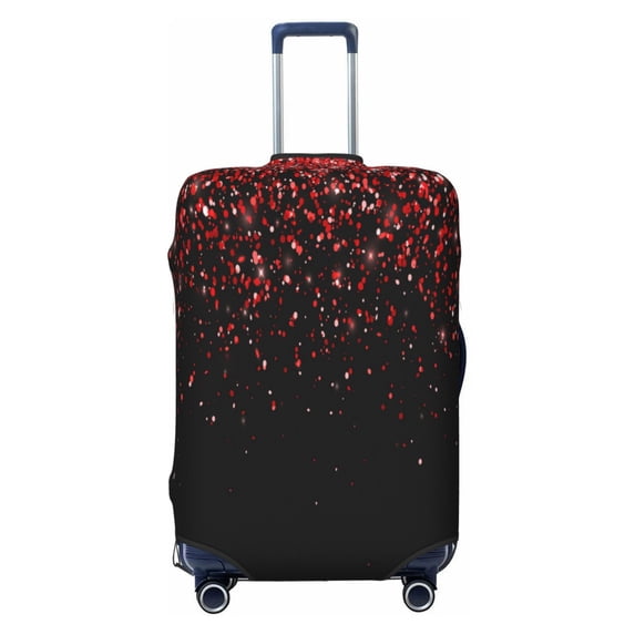 Naloa Red Glitter1 Elastic Suitcase Protector, Travel Suitcase Protector Cover Fits 18-32in Suitcase - Small