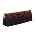 thumbnail image 1 of Naloa Red Glitter1 Print Leather Pencil Case - Portable Big Capacity Pencil Pouch Organizer Bag Stationery Bag for Work & Office Pencil Pen Case, 1 of 5