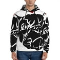 thumbnail image 1 of Naloa Red Heart And Puppy Of Bulldog Men's Casual Hooded Collar Drawstring Hoodies Pullover Sweatshirts Casual Long Sleeve Shirts-3X-Large, 1 of 7