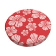 thumbnail image 1 of Naloa Red Hibiscus Flower Round Bar Stool Cushion Cover 12-14 inch, Fits Kitchen, Office, Restaurant Chairs - 14 inch, 1 of 7